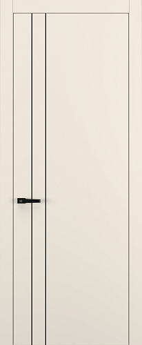 Дверь Z K15 полипропилен крем, молдинг черный, глухая
