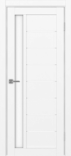 Дверь Эко 554.21 белый снежный, lacobel белый