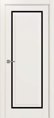 Дверь Эко 601С.21 ОФ4 бежевый, lacobel черный