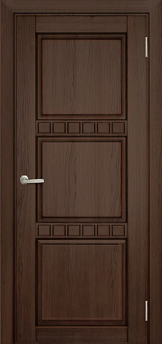 Дверь Берест массив сосны Браво дуб, фреза кубик, глухая