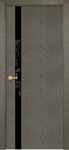 Дверь Оникс Верона 1 дуб арктик, триплекс черный