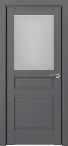 Дверь Z Ампир Тип S экошпон графит, стекло сатинат