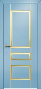 Недавно просмотренные - Дверь Оникс Версаль фрезерованная №2 эмаль голубая патина золото по фрезе, глухая