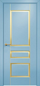 Схожие товары - Дверь Оникс Версаль фрезерованная №2 эмаль голубая патина золото по фрезе, глухая