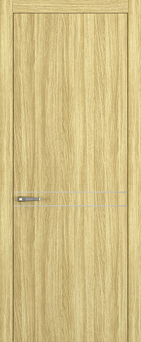 Дверь Z K13 toppan дуб натуральный, молдинг серебро, глухая