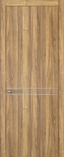 Дверь Z K13 toppan орех грецкий, молдинг серебро, глухая