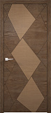 Дверь ПМЦ Design массив дуба Romb классик, экрю, глухая