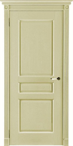 Дверь ДР массив дуба Виктория эмаль слоновая кость, глухая