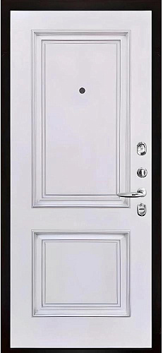 Панель внутренняя 16 мм Багет 32, эмаль белая патина серебро, Эмаль