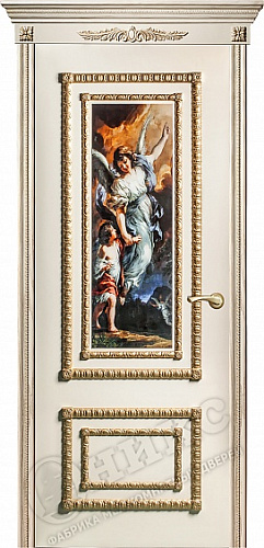 Дверь Оникс Прима эмаль слоновая кость, фотопечать