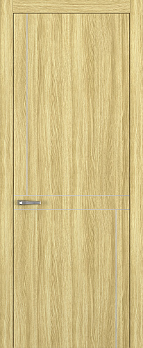 Дверь Z K20 toppan дуб натуральный, молдинг серебро, глухая