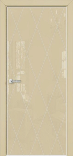 Дверь Оникс Арт лакобель RAL 1015, пескоструй №11