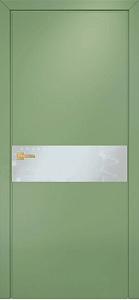 Недавно просмотренные - Дверь Оникс Соло эмаль RAL 6021, глухая, стекло Lacobel белое матовое