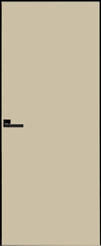 Дверь скрытая ИУ-42 AL black с 4-х сторон, эмаль сливки 2,3 м