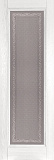 Дверь Ока массив дуба цельные ламели Аристократ №5 эмаль белая, стекло графит с наплавом