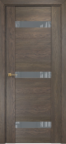 Дверь Оникс Парма 3 дуб античный, глухая лакобель RAL 7040