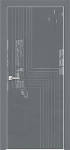 Недавно просмотренные - Дверь Оникс Арт, лакобель серый RAL 7040, контурный витраж №1