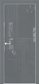 Схожие товары - Дверь Оникс Арт, лакобель серый RAL 7040, контурный витраж №1