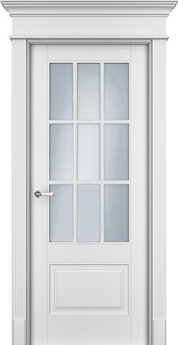 Дверь Ассоль Оксфорд-2 эмаль белая, сатинат