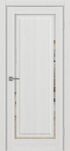 Дверь Эко 601С.21 ОФ4 ясень серебристый, зеркало