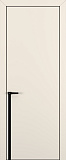 Дверь Z K21 полипропилен крем, ALU кромка черная, молдинг черный, глухая