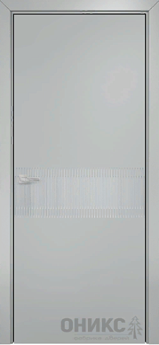 Дверь Оникс Дельта фрезерованная эмаль RAL 7038, глухая