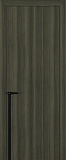 Дверь Z K21 toppan дуб темный, молдинг черный, глухая