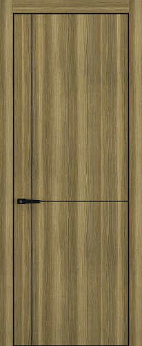 Дверь Z K17 toppan дуб серый, ALU кромка черная, молдинг черный, глухая