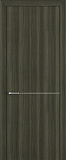 Дверь Z K10 toppan дуб темный, молдинг серебро, глухая