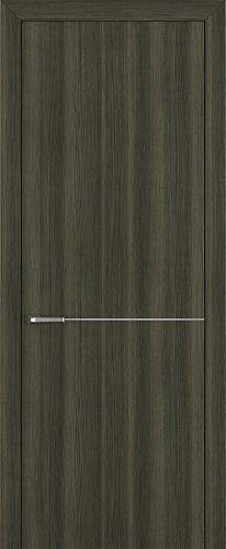Дверь Z K10 toppan дуб темный, молдинг серебро, глухая