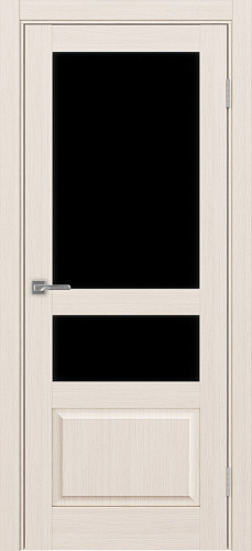 Дверь Эко 631.221 ОФ3 ясень перламутровый, lacobel черный