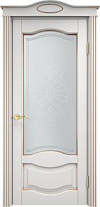 Недавно просмотренные - Дверь ПМЦ массив ольхи ОЛ33 белый грунт с патиной золото, стекло 33-1