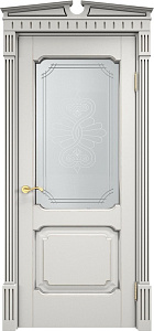 Недавно просмотренные - Дверь ПМЦ массив ольхи ОЛ7.2 белый грунт с патиной серебро, стекло 7-2