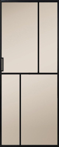 Перегородка Alum №6 черный, сатинат бронза