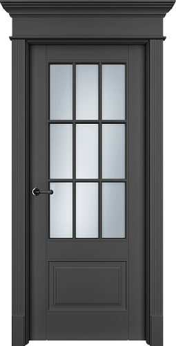 Дверь Оксф2с эмаль RAL 9005, сатинат