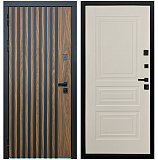 Входная дверь Матадор MXL-1 орех американский мокко/панель Миранда, софт шампань