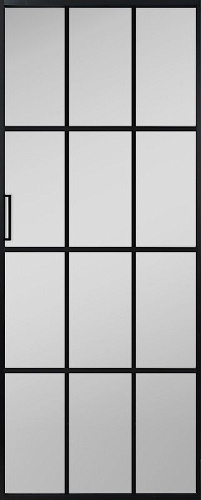 Перегородка Alum №10 черный, сатинат белый