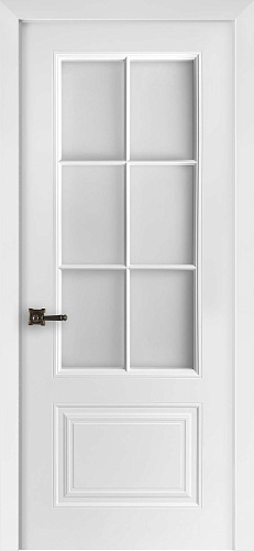 Дверь ДР Finezza Богемия-5 эмаль белая, сатинат