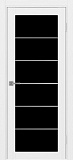 Дверь Эко 501.2 АСС белый лед молдинг SC, lacobel черный