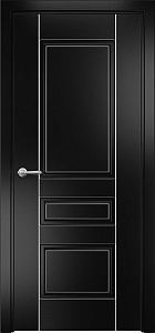 Недавно просмотренные - Дверь Оникс Версаль фрезерованная №2 эмаль черная патина серебро по контуру, глухая