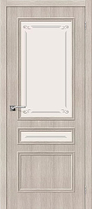 Недавно просмотренные - Дверь Браво Симпл-15.2 экошпон капучино вералинга, стекло белое художественное "Mystic"