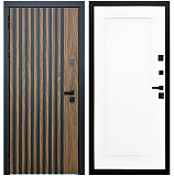 Входная дверь Матадор MXL-1 орех американский мокко/панель Лайн-1, белая матовая