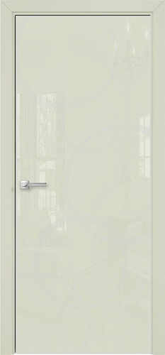 Дверь Оникс Арт, лакобель слоновая кость RAL 1013, пескоструй №4