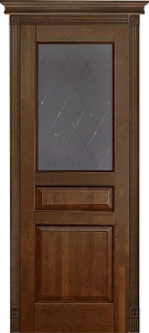 Недавно просмотренные - Дверь ОКА массив ольхи Валенсия античный орех, стекло графит с фрезеровкой
