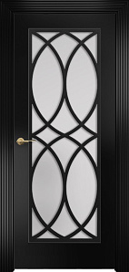 Недавно просмотренные - Дверь Оникс Турин фрезерованная эмаль черная, сатинато с решеткой №7