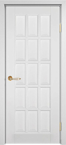 Дверь ДР массив дуба Грация эмаль белая, глухая