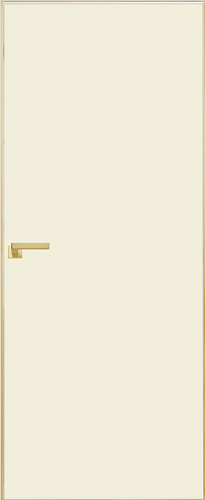 Дверь скрытая ИУ-42 AL gold с 4-х сторон, эмаль белый жемчуг 2,0 м