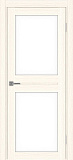 Дверь Эко 520.212 ясень светлый, lacobel белый
