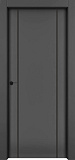 Дверь 1001-М2 эмаль RAL 9005, молдинг черный, глухая