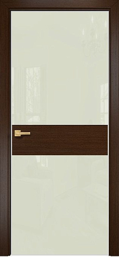 Дверь Оникс Соло 2 венге, глухая, Lacobel RAL 1013